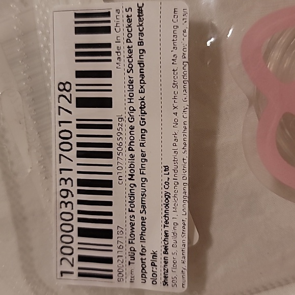 Tulip flower style POP SOCKET for mobile phone. Pink. - Picture 5 of 5